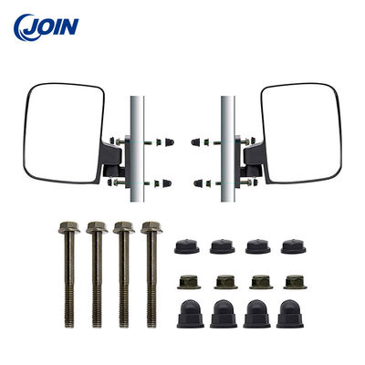 ODM Golf Cart Mirror Cermin Sisi Lipat Nilon yang Dapat Disesuaikan Hitam