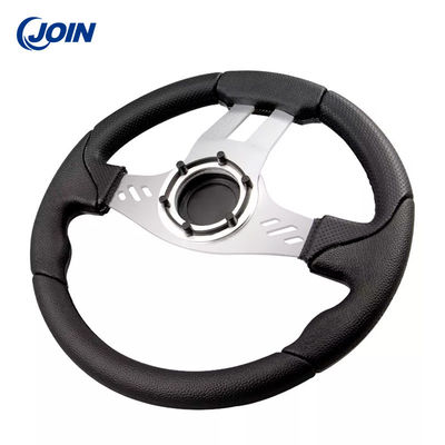 Roda Kemudi Balap Butir Kayu PVC 13 Inch Untuk Kereta Golf Listrik