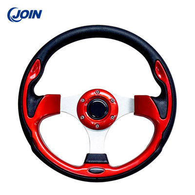 Roda Kemudi Kereta Golf PVC Merah 12.5in Warna Tunggal Tanpa Pola