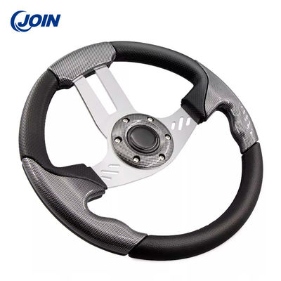 Universal 13 Inch Roda Kemudi Balap Serat Kayu Golf Cart PVC