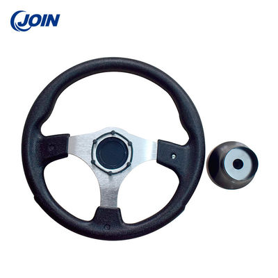 Roda Kemudi Dilepas PVC Hitam 12,5 inci Untuk Buggy Golf Listrik