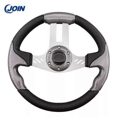Universal 13 Inch Roda Kemudi Balap Serat Kayu Golf Cart PVC