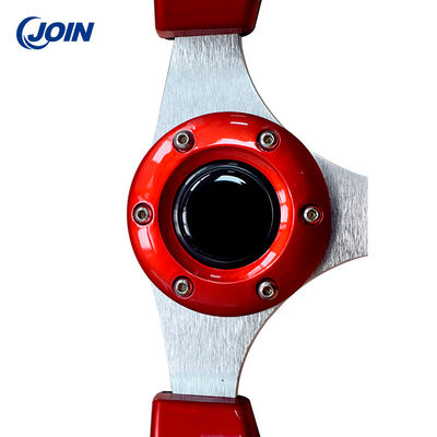Roda Kemudi Kereta Golf PVC Merah 12.5in Warna Tunggal Tanpa Pola