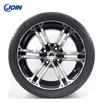 Ban Kereta Golf 14 Inch Dengan Roda Aluminium Tahan Lama Hitam