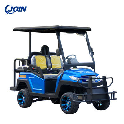 Kereta Golf Kustom 4 Seater Golf Cart Kulit Dengan Bantal Kursi