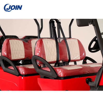 Lozenge Custom Golf Cart Seat Waterproof 2 Seater Cart Black And White