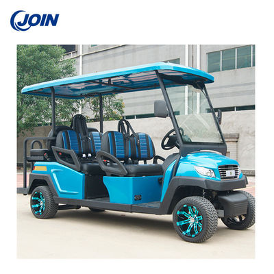 Kereta Golf Kustom 4 Seater Golf Cart Kulit Dengan Bantal Kursi