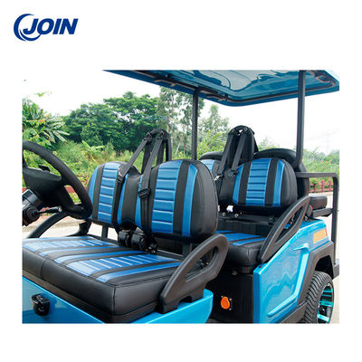 Kereta Golf Kustom 4 Seater Golf Cart Kulit Dengan Bantal Kursi