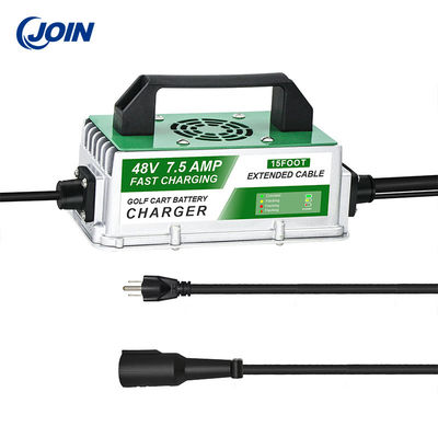 48V 7.5A Golf Cart Aksesoris Charger Baterai Tahan Air